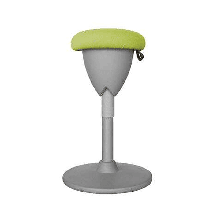 Cromad Design Taburete Multiusos - Asiento con Altura Ajustable - Giro de 360º - Tejido a Prueba de Agua - Color Verde/Gris 1