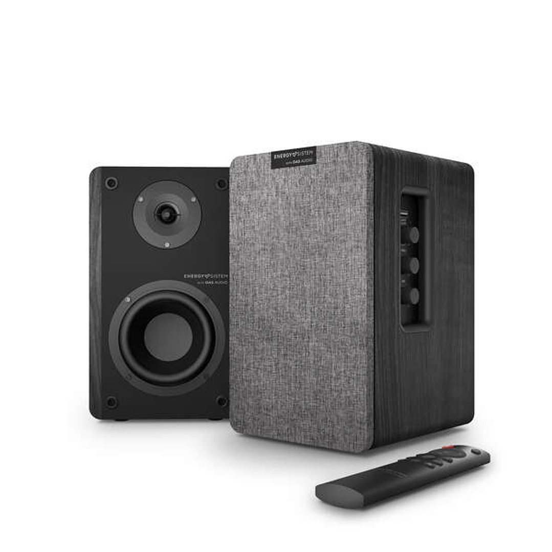 Energy Sistem Studio Monitor 4 Hi Fi Altavoces Activos de Estanteria - Entrada Doble RCA - Color Negro 1