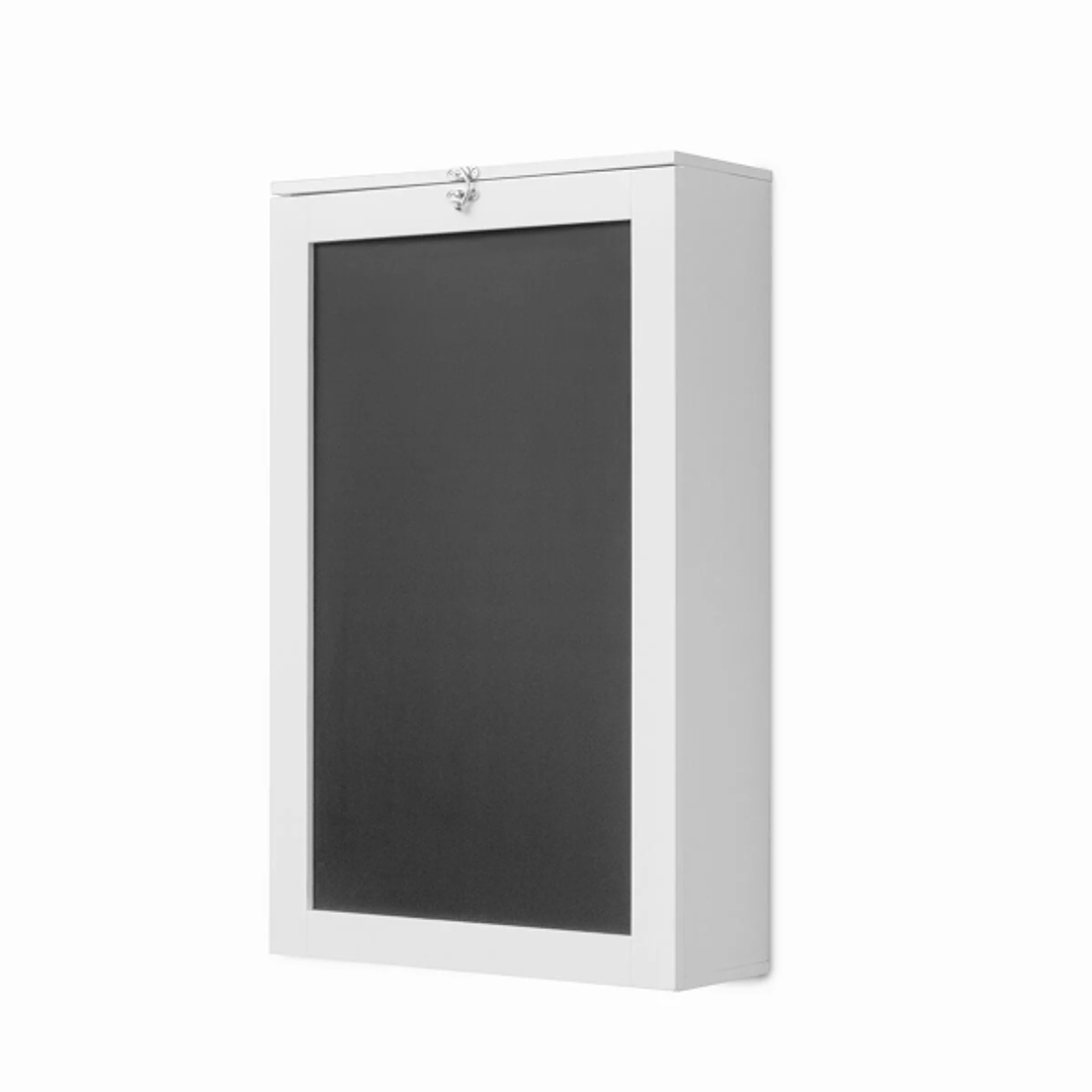 Innovagoods Woldy Escritorio Plegable de Pared - Incluye Accesorios de Montaje - Pizarra de 40X68cm - Corcho Interior 40X14cm - Estanteria Interior -  1