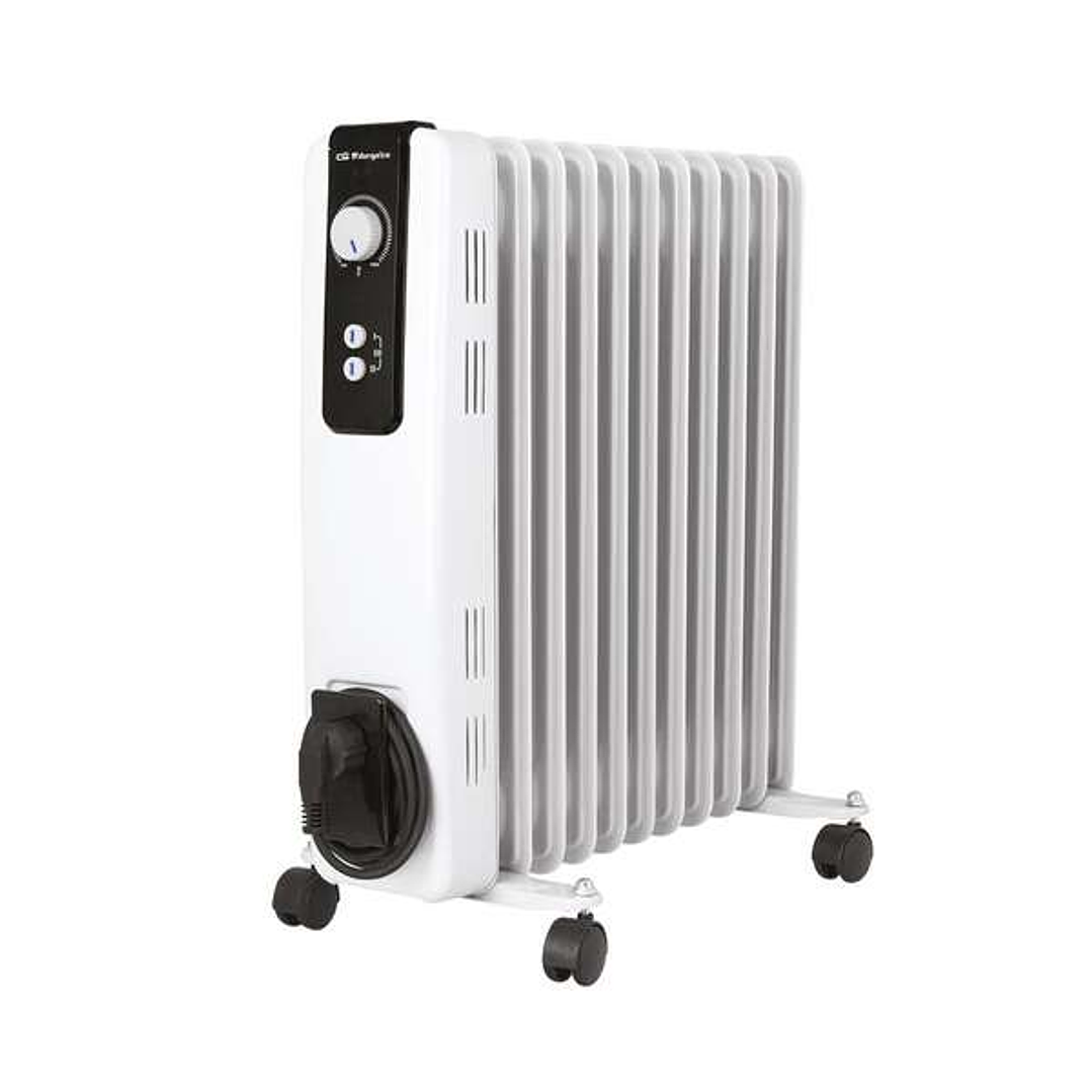 Orbegozo RH-2500 Radiador de Aceite Compacto y Potente - Potencia de 2500W - Elementos de Alta Inercia Termica - Termostato Regulable - Seguro y Silen 1