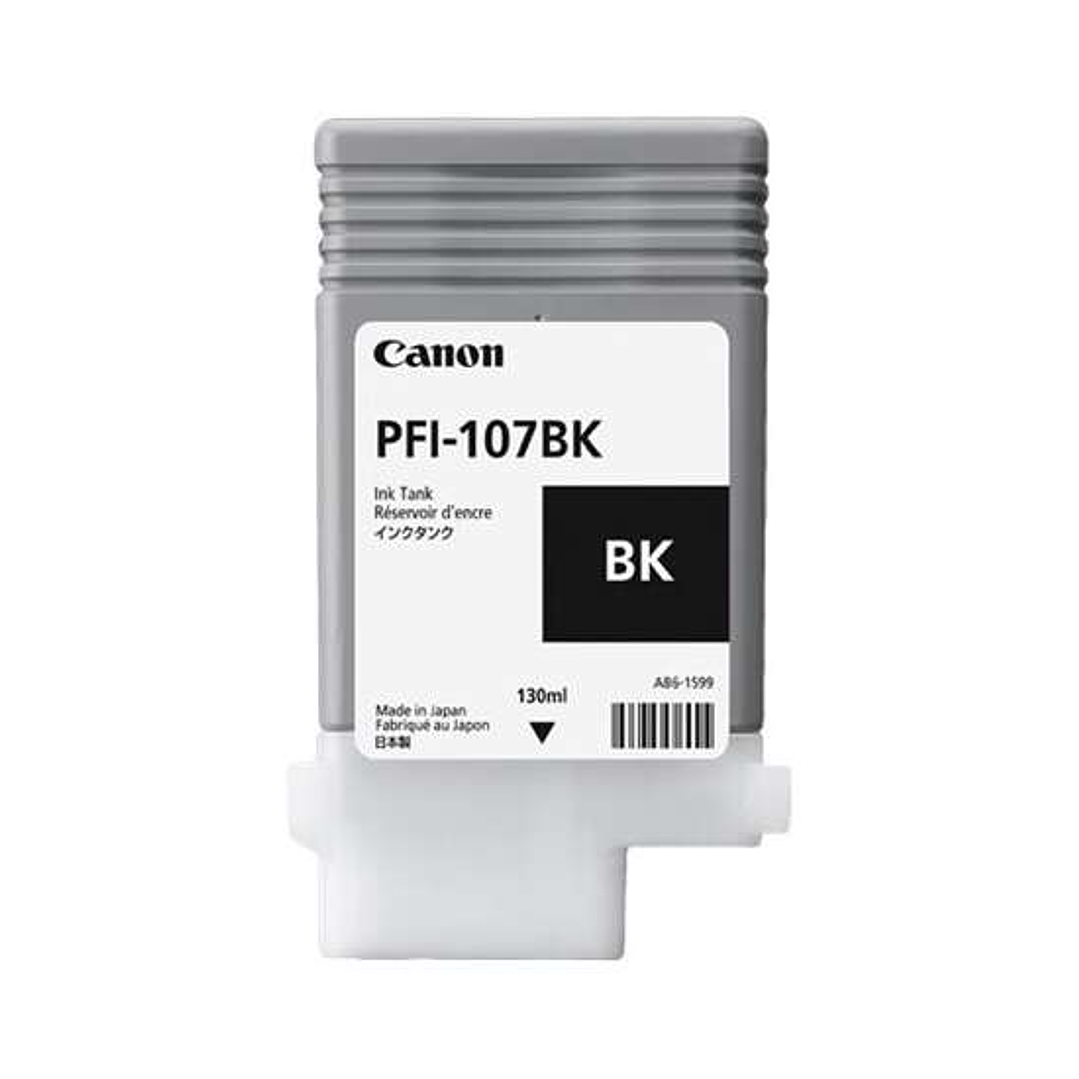 Canon PFI107 Negro Cartucho de Tinta Original - PFI107BK/6705B001 1