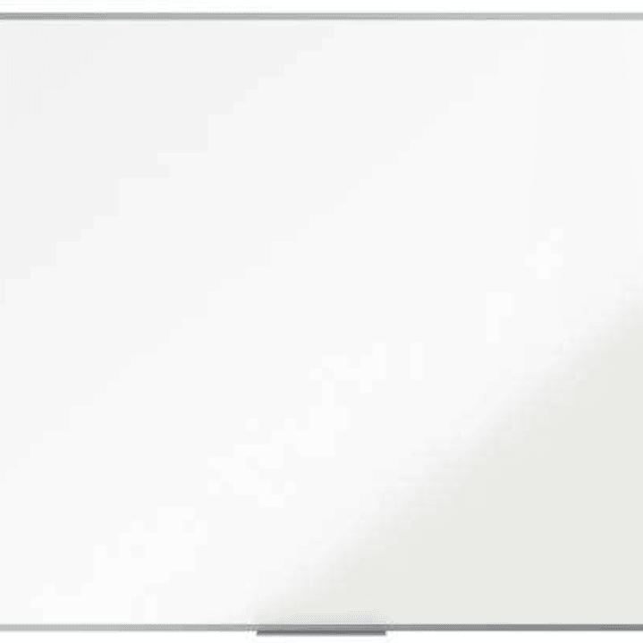 Nobo Essence Pizarra Magnetica de Acero Vitrificado 2400x1200mm - Montaje en Esquinas - Superficie de Borrado Superior - Color Blanco 1
