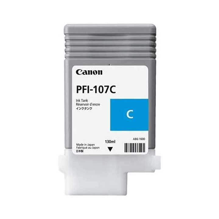 Canon PFI107 Cyan Cartucho de Tinta Original - PFI107C/6706B001 1