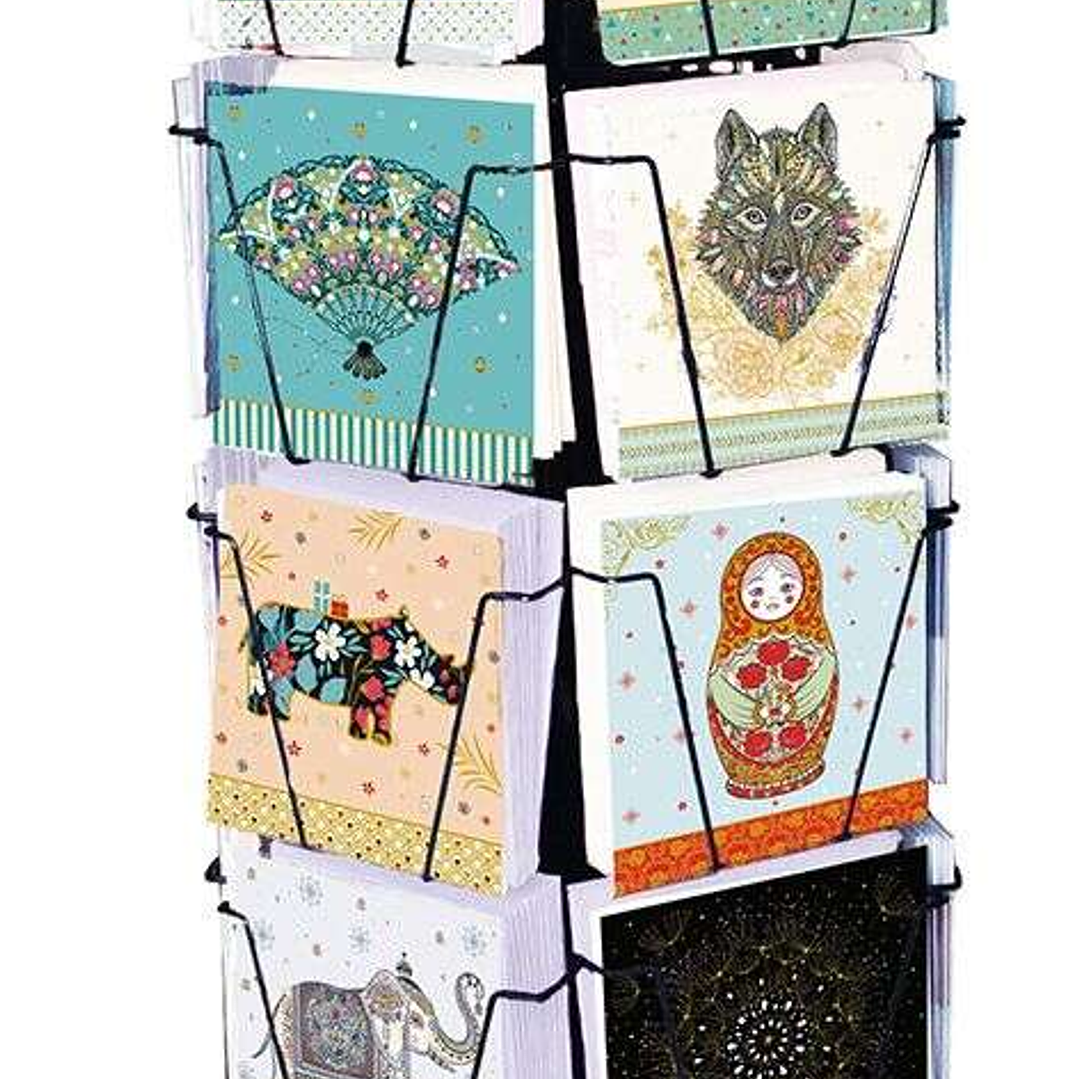 Pictura Expositor Arabesque - 16x16cm - 35 Compartimentos - Capacidad para 210 Tarjetas - Impresas en Papel con Certificacion FSC 1