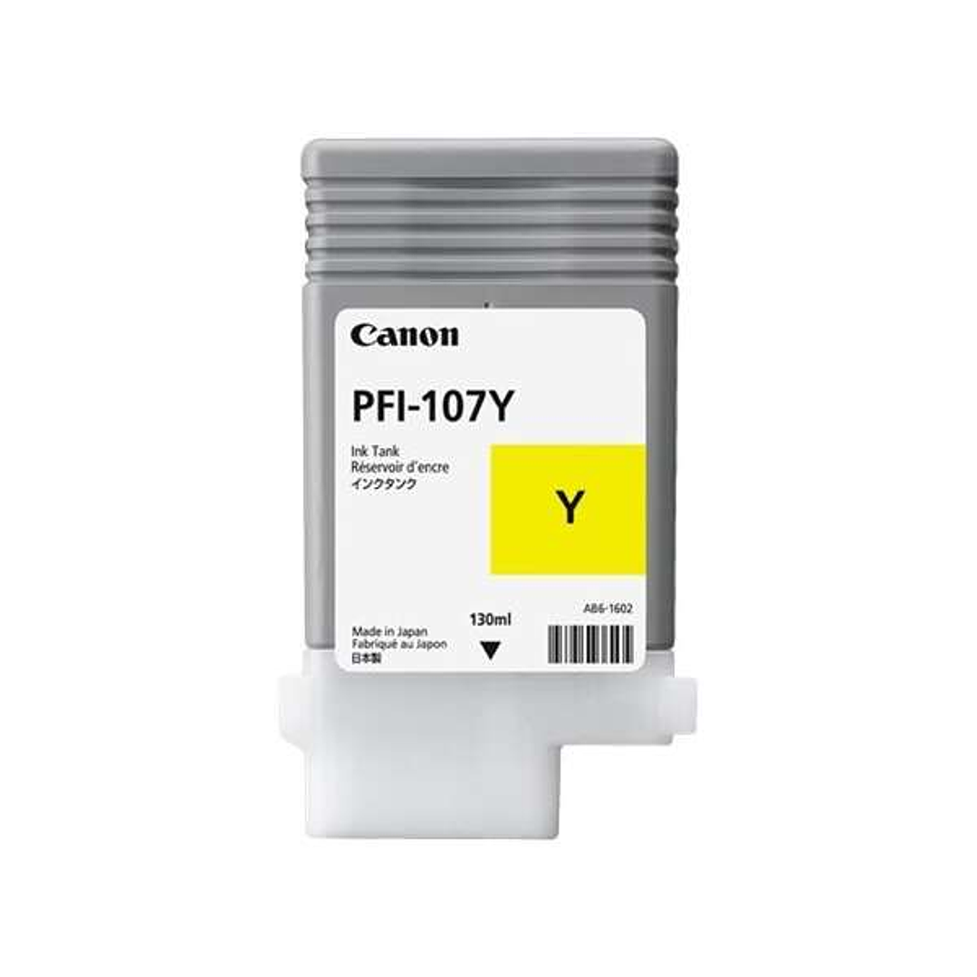 Canon PFI107 Amarillo Cartucho de Tinta Original - PFI107Y/6708B001 1