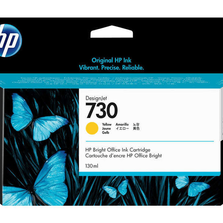 HP 730 Amarillo Cartucho de Tinta Original - P2V64A 1