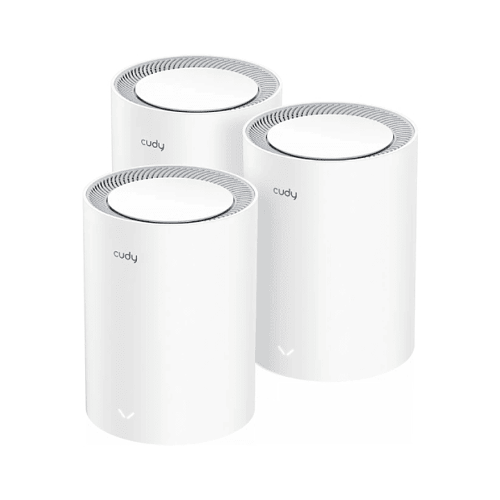 Cudy AX3000 Pack de 3 Sistemas WiFi 6 Mesh AX3000 2.5G Dual Band - Admite Ancho de Banda de 20/40/80/160MHz - 1x Puerto LAN 10/100/1000Mbps, 1x Puerto 1