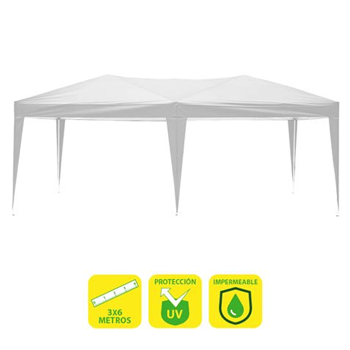 Sungarden Carpa Plegable Acero 3x6m - Color Blanco 1