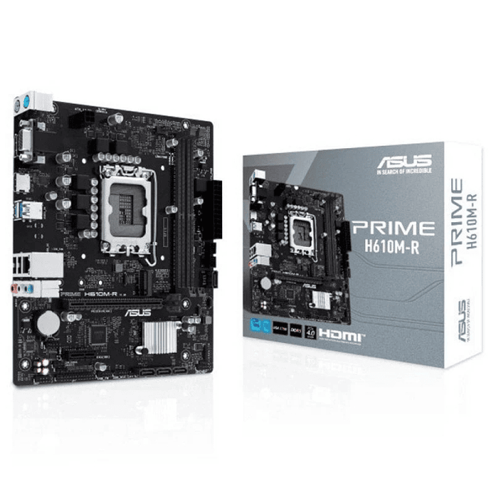 Asus Prime H610M-R-SI Placa Base Intel1700 2x DDR5 - HDMI, M.2, PCIe4.0, 4x Sata III, USB 3.2, MicroATX 1