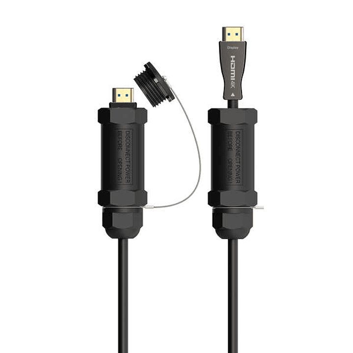 Aisens Cable HDMI V2.1 AOC con Armadura Ultra Alta Velocidad / HEC 8K@60HZ 4K@120HZ 4:4:4 48GBPS - A/M-A/M - 50M - Color Negro 1