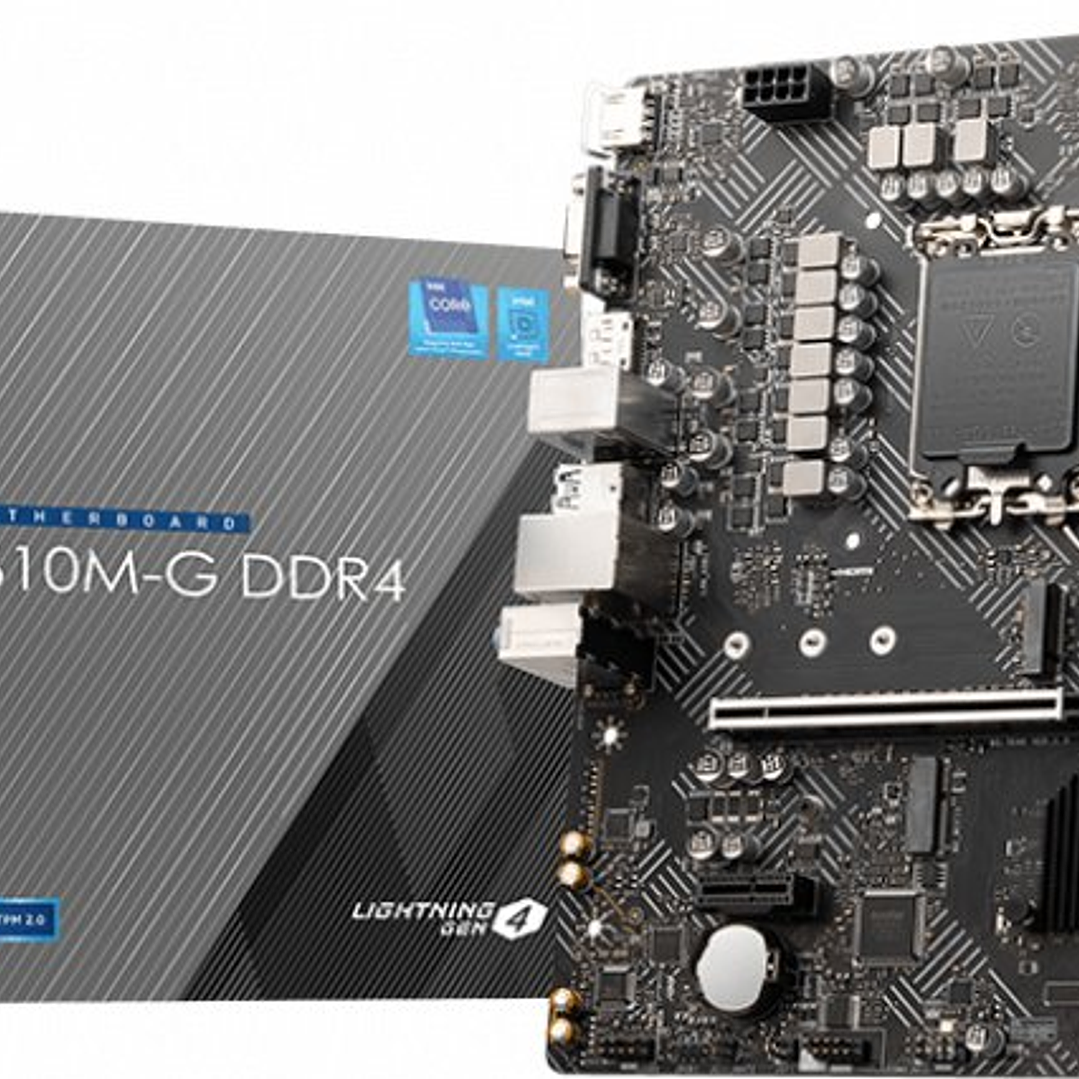 MSI Placa Base PRO H610M-G Intel 1700 2xDDR4 - HDMI, VGA, DP, M.2, USB3.2, MicroATX 1