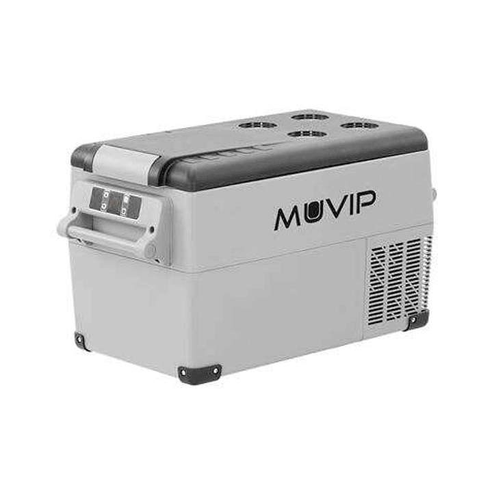 Muvip Nevera Portatil de Compresor 35L - Proteccion Bateria Vehiculo - Luz LED - Temperatura -20º/+20º - Conexion 12/24/220V - Consumo 50W - Compresor 1