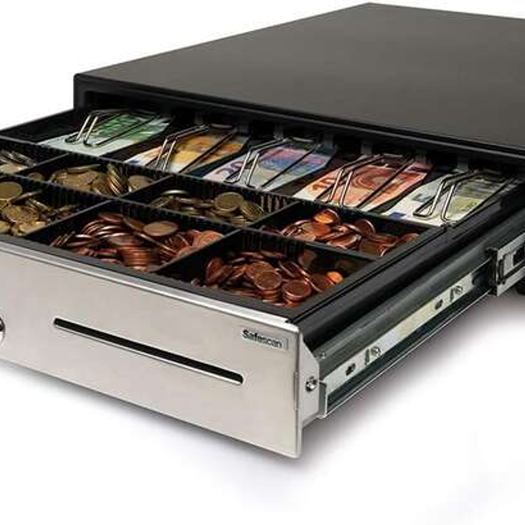 Safescan HD-4646S Cajon Portamonedas - Diseño Robusto y Duradero - Ajustable y Personalizable - Doble Conectividad para Sistemas de Punto de Venta 1