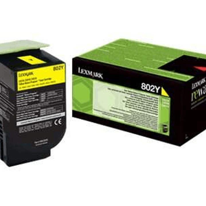 Lexmark CX310/CX410/CX510 Amarillo Cartucho de Toner Original - 80C20Y0/80C20YE/802Y 1