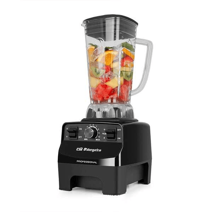 Orbegozo BV 9650 Batidora de Vaso Profesional - Motor 1500W - Vaso Tritan 2L - 8 Cuchillas Acero Inoxidable - Funcion Turbo - Seguridad y Practicidad  1