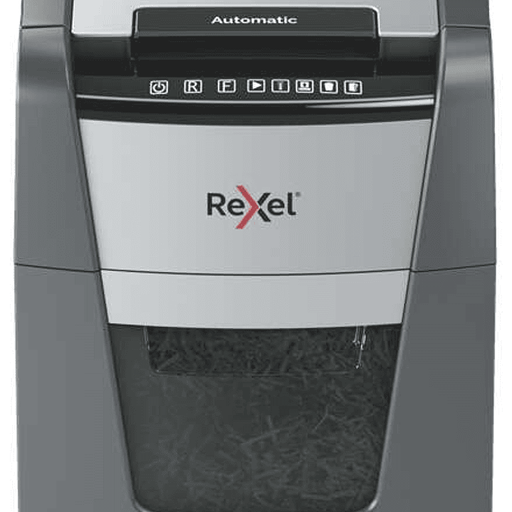 Rexel Optimum AutoFeed 100X Destructora Automatica de Corte en Particulas P-4 - Alimentacion Automatica 100 Hojas y Manual 8 Hojas - Capacidad de la P 1