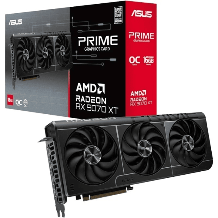 Asus PRIME AMD Radeon RX 9070 XT OC Tarjeta Grafica 16GB GDDR6 FSR 4 1