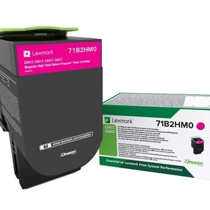 Lexmark CS417/CX417/CS517/CX517 Magenta Cartucho de Toner Original - 71B2HM0/71B0H30 1