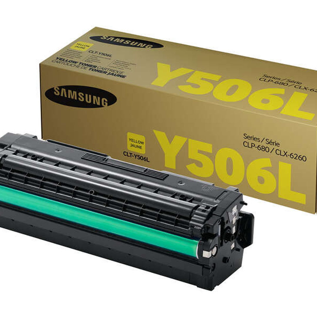 Samsung CLP680/CLX6260 Amarillo Cartucho de Toner Original - CLT-Y506L/SU515A 1