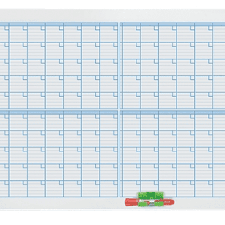 Nobo Performance Planificador Mensual de Pizarra Magnetica 725x53x1045mm - Incluye Kit de Planificacion de Imanes 1
