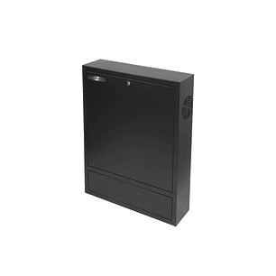 WP RWN-02601-B Armario Mural Vertical 4U - Cerradura de Seguridad con Llave Tubular - 600x150x750mm - Color Negro