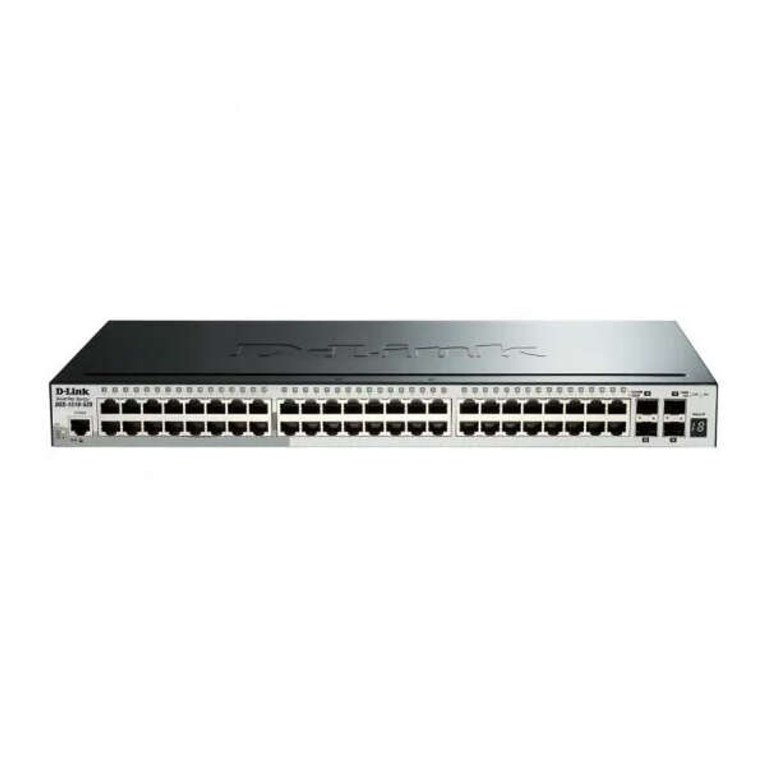 D-Link Switch Semigestionable 48 Puertos Gigabit + 2 Puertos Giga Combo + 4 Puertos 10G SFP+ 1