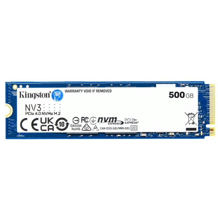 Kingston NV3 Disco Duro Solido SSD M2 2280 500GB PCIe 4.0 NVMe 3D NAND 1