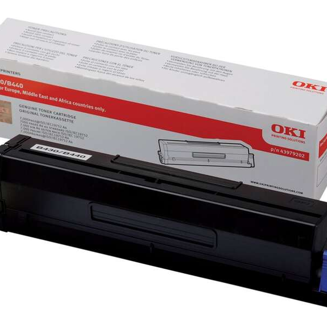 OKI B430/B440/MB460/MB470/MB480 Negro Cartucho de Toner Original - 43979202 1