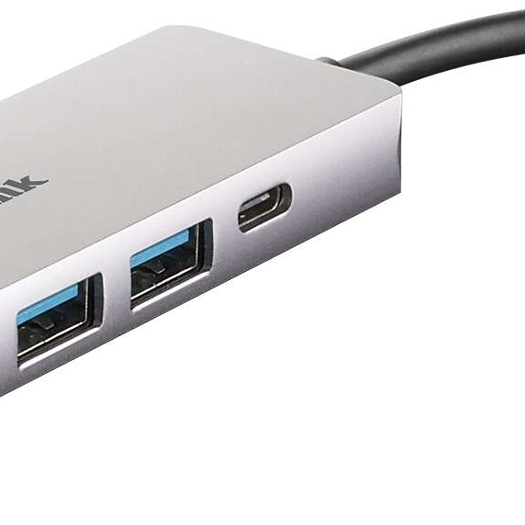 D-Link Hub USB-C 5 en 1 2 Puertos USB 3.0 + 1 HDMI + 1 RJ45 - Plug & Play 1