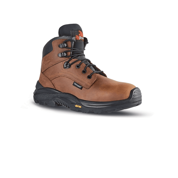 Upower Iron RS S Calzado de Seguridad Botines - Talla 46 - Empeine Piel Pull-Up Hidrofugo, Aislamiento Thinsulate, Puntal AirToe Composite, Suela Anti 1