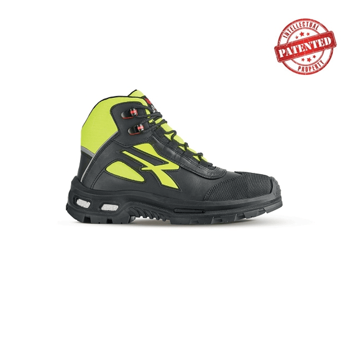 Upower Form S ESD Zapato de Seguridad Alto - Talla 40 - Cuero de Grano Suave, Puntera Antiabrasion, Repelente al Agua, Forro Wingtex, Proteccion S3S C 1