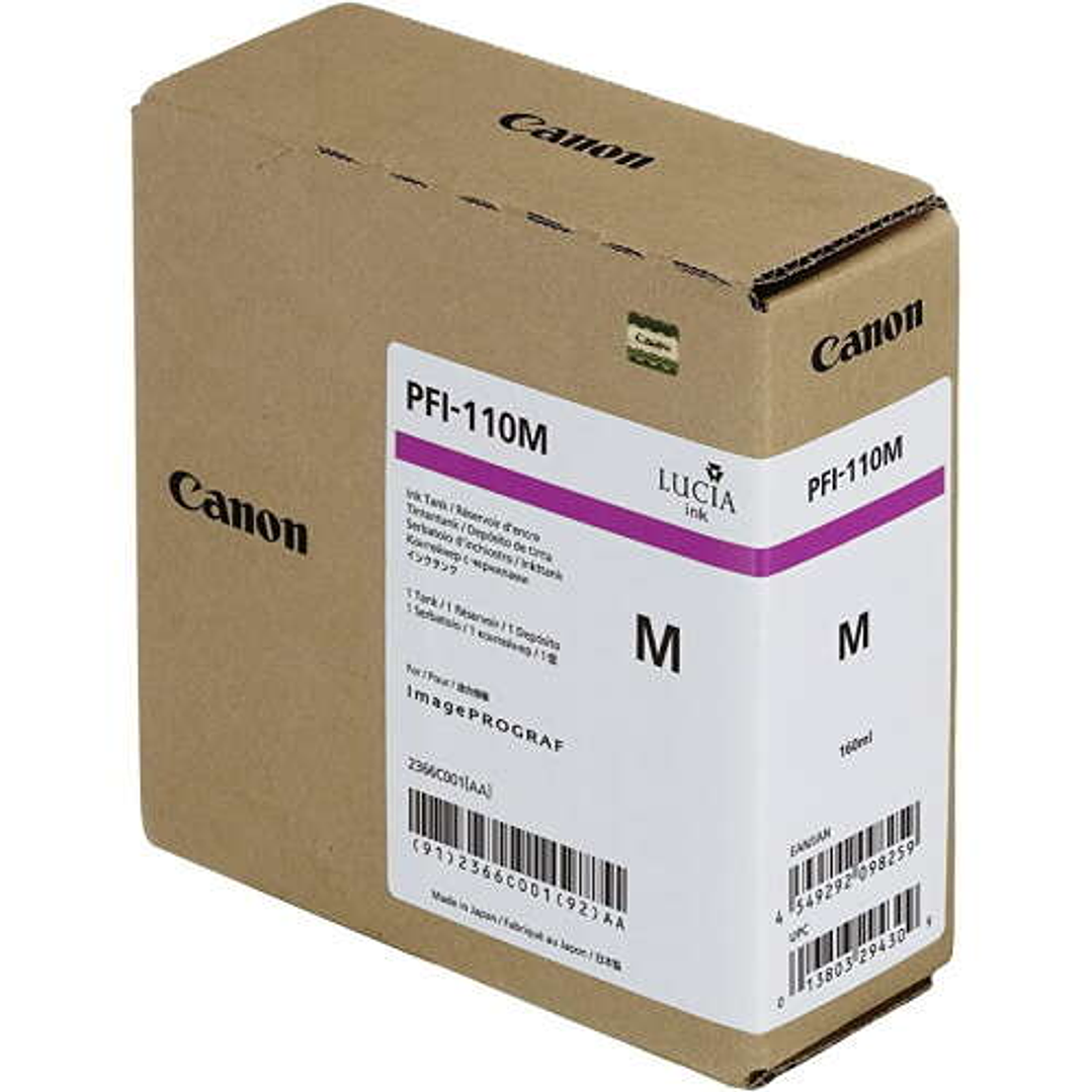 Canon PFI110 Magenta Cartucho de Tinta Original - 2366C001 1