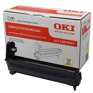 OKI C5850/C5950/MC560 Amarillo Tambor de Imagen Original - 43870021 (Drum)
