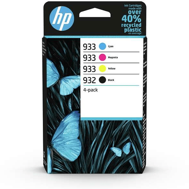 HP 932 + 933 Pack de 4 Cartuchos de Tinta Originales - 6ZC71AE 1