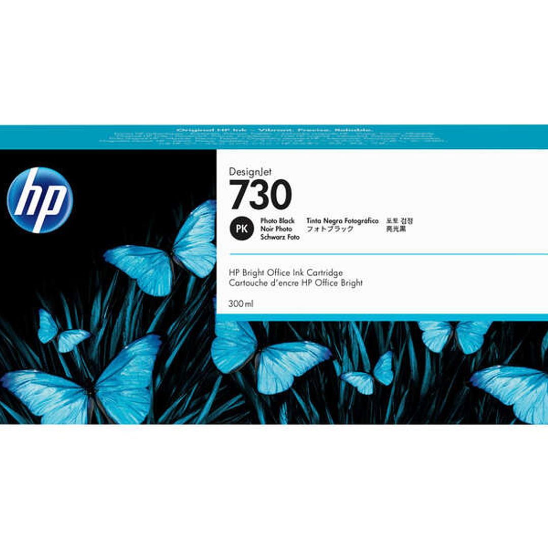 HP 730 Negro Photo Cartucho de Tinta Original - P2V73A 1