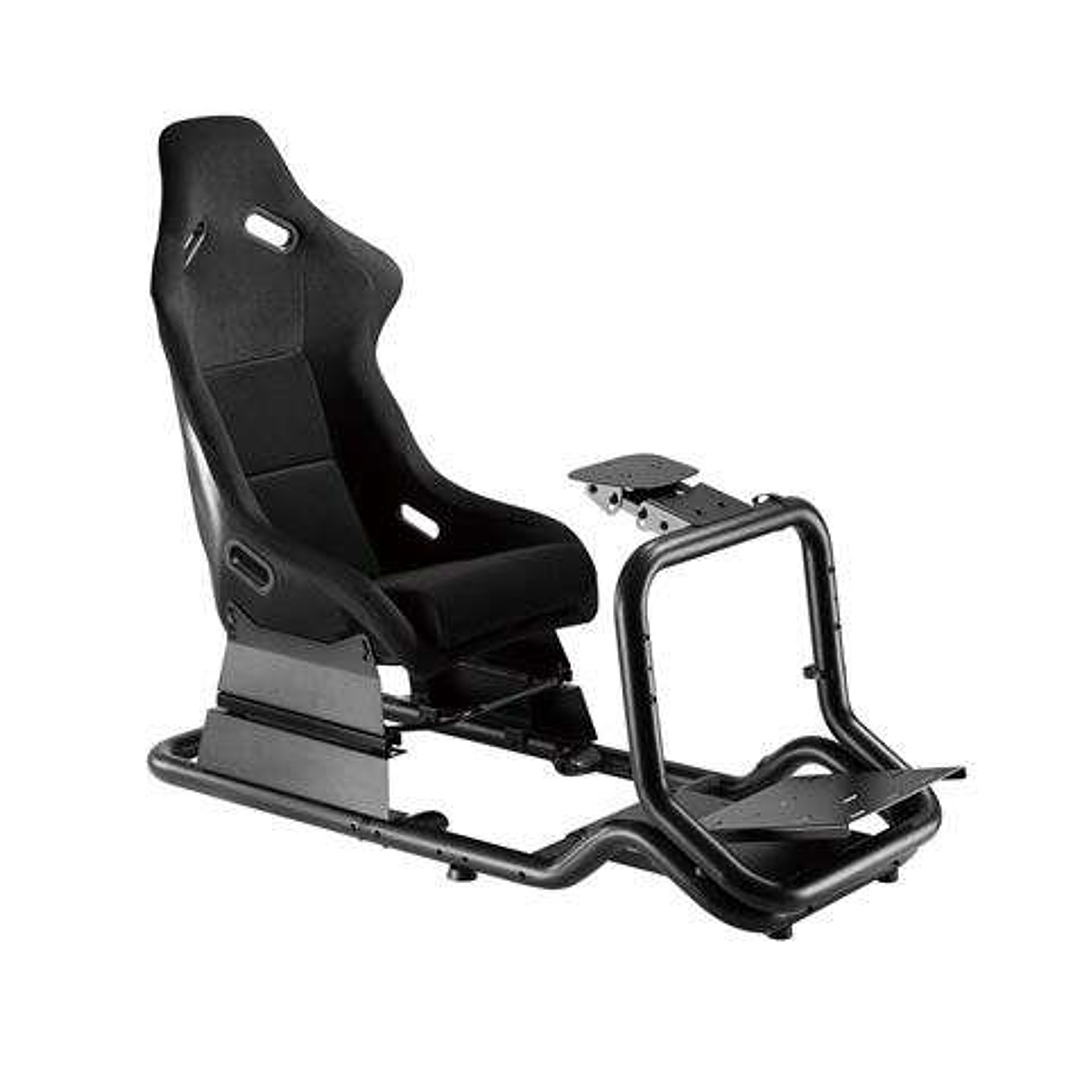 Cromad Pro R3 Asiento Simulador de Carreras - Soporte para Pedales y Volante - Totalmente Ajustable - Robusto - Peso Max. 130kg 1