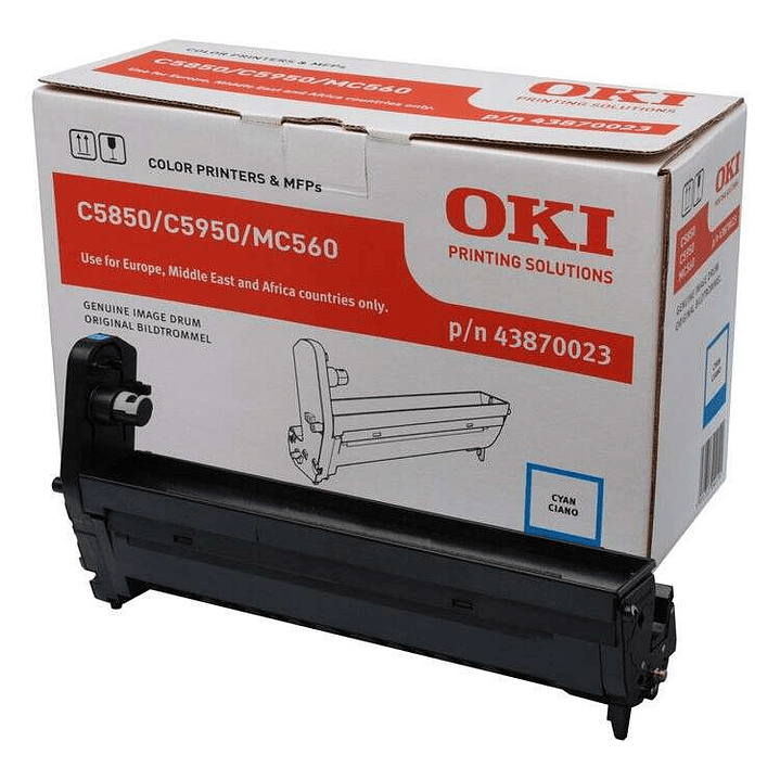 OKI C5850/C5950/MC560 Cyan Tambor de Imagen Original - 43870023 (Drum) 1
