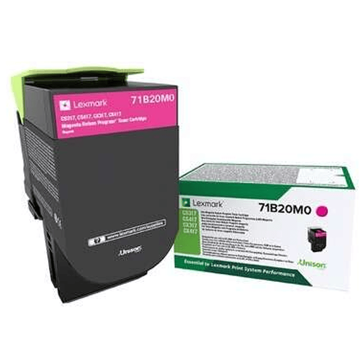 Lexmark CS317/CS417/CS517/CX317/CX417/CX517 Magenta Cartucho de Toner Original - 71B20M0/71B0030 1