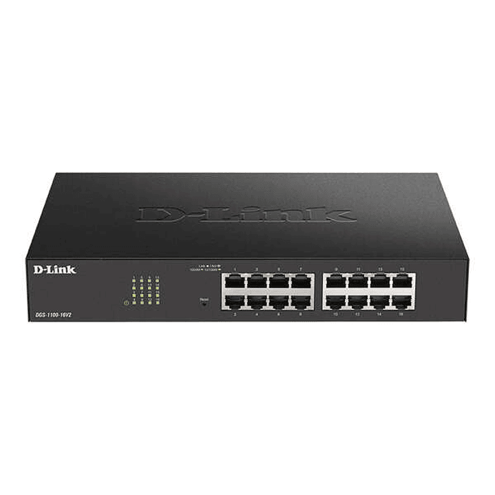 D-Link Switch Semigestionable 16 Puertos Gigabit 10/100/1000 Mbps 1