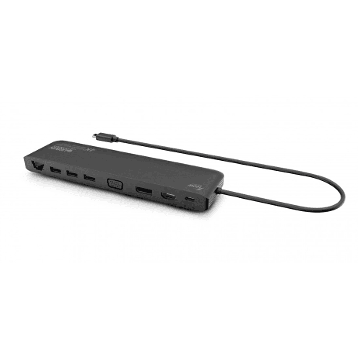 Urban Factory Hubee HUB 12 en 1 - USB-C Macho - DisplayPort/USB-C/USB-A/HDMI/SD/MSD/JACK 3.5mm/RJ45/VGA Hembra - Multi Pantalla 4K - Suministro de 100 1