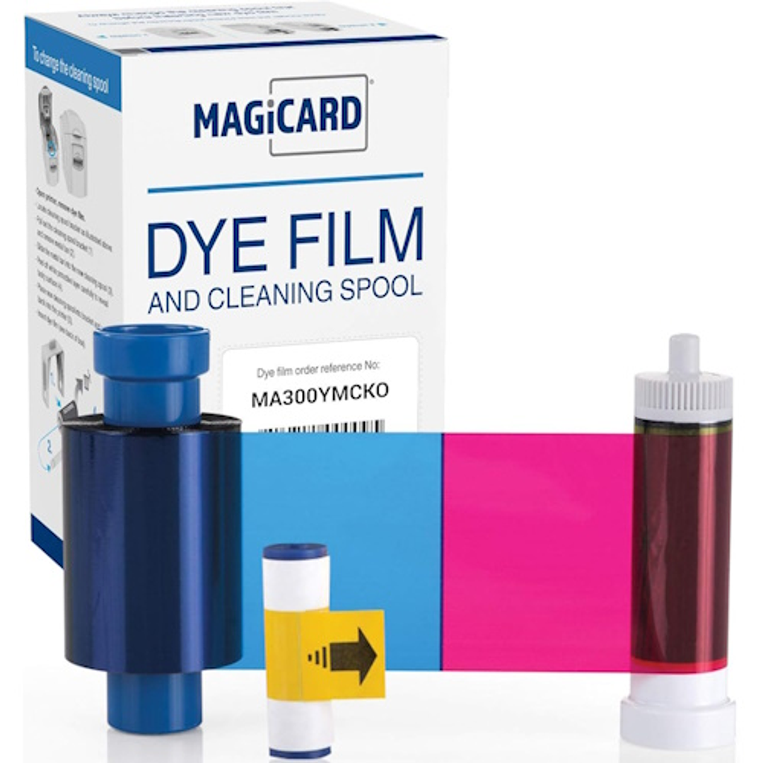 Magicard Ribbon 300 Color YMCKO + Rodillo de Limpieza - 300 Impresiones 1
