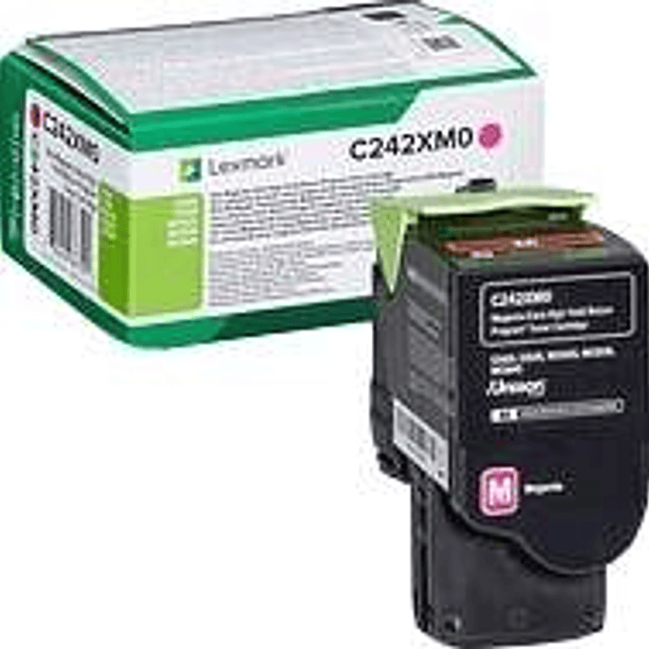 Lexmark C2425/C2535/MC2425/MC2535/MC2640 Magenta Cartucho de Toner Original - C242XM0 1