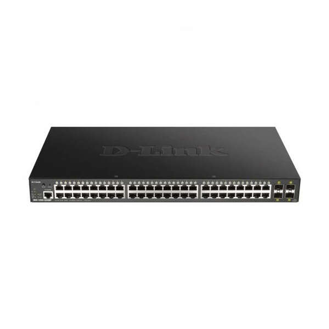 D-Link Switch Semigestionable 48 Puertos Gigabit PoE 370W + 4 Puertos SFP+ 10G 1