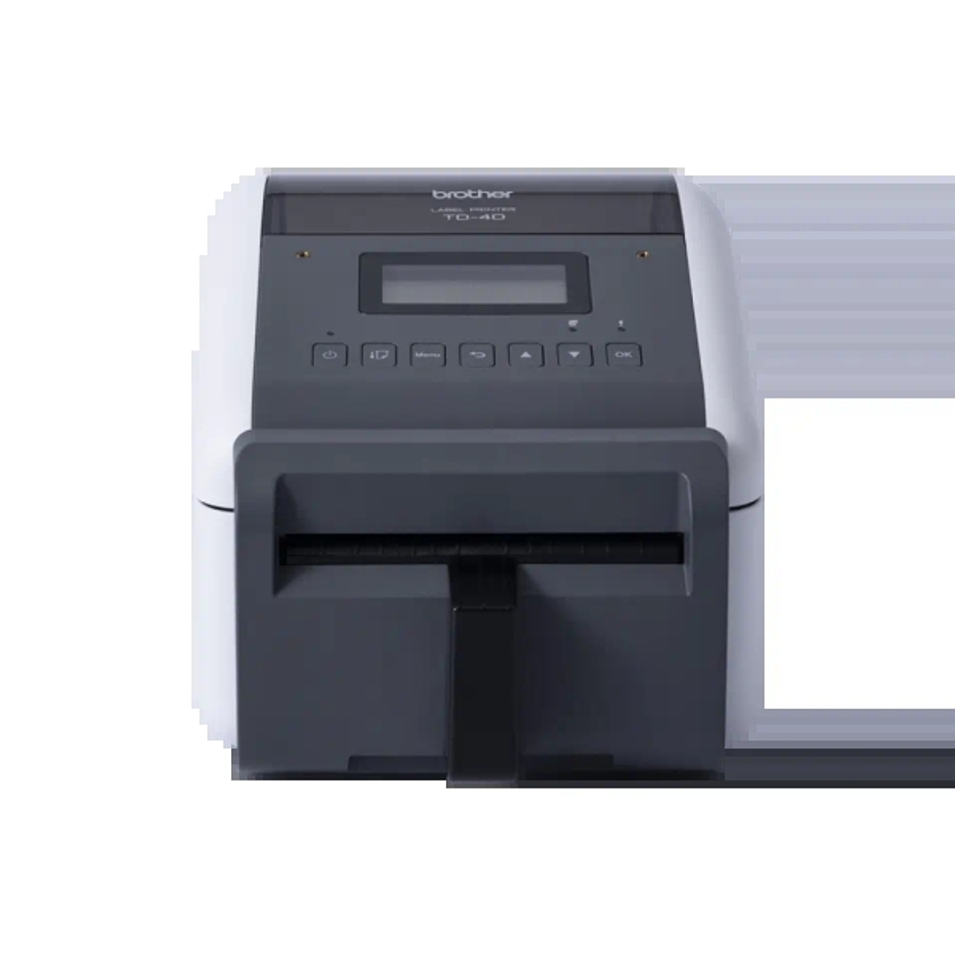 Brother TD-4550DNWBFC Impresora Termica de Etiquetas WiFi, Bluetooth, USB, LAN - Resolucion 300ppp - Admite Rollos Continuos Linerless - Color Blanco/ 1