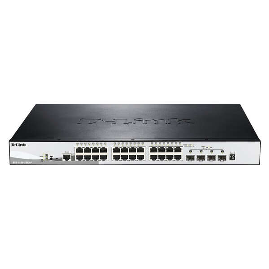 D-Link Switch Semigestionado 24 Puertos Gigabit PoE + 4 SFP+ 1
