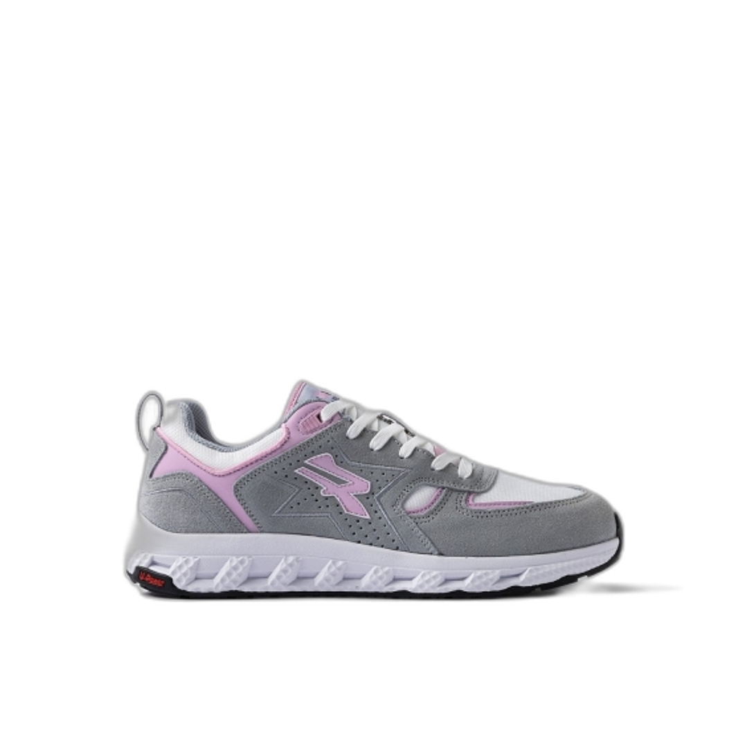 Upower Jackie Calzado de Seguridad Bajo - Talla 48 - Proteccion OB e FO SR - Color Gris/Rosa 1