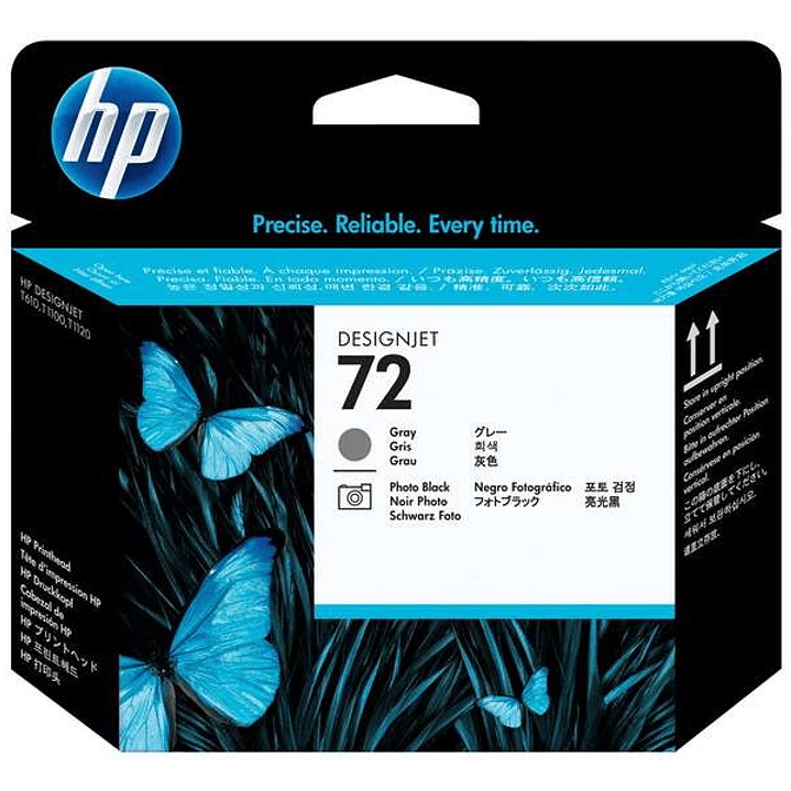 HP 72 Cabezal de Impresion Original - Negro Photo y Gris - C9380A 1