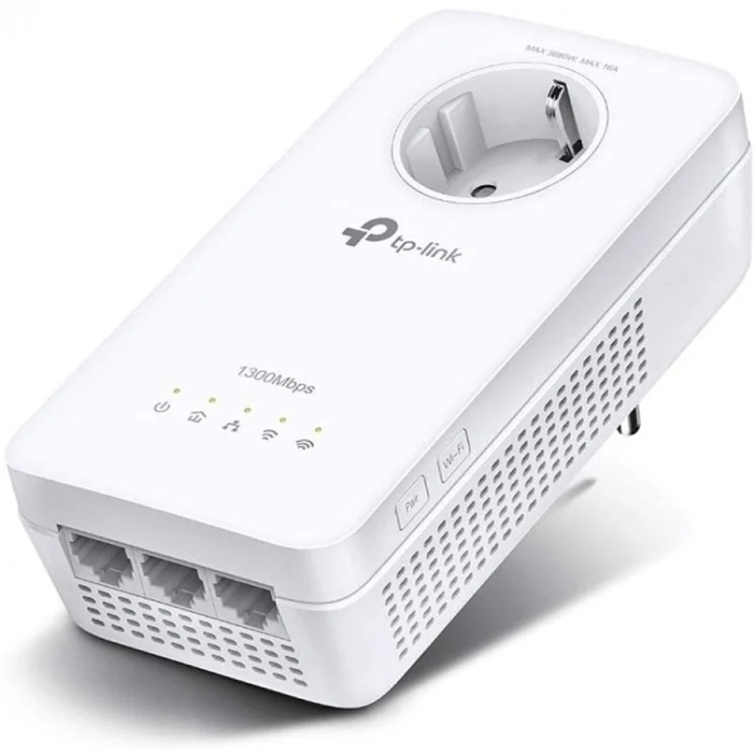 TP-Link Punto de Acceso WiFi AC1200 Doble Banda - Transferencia de hasta 1200Mbps - Enchufe Integrado y 3x RJ45 - 2x2 MIMO 1