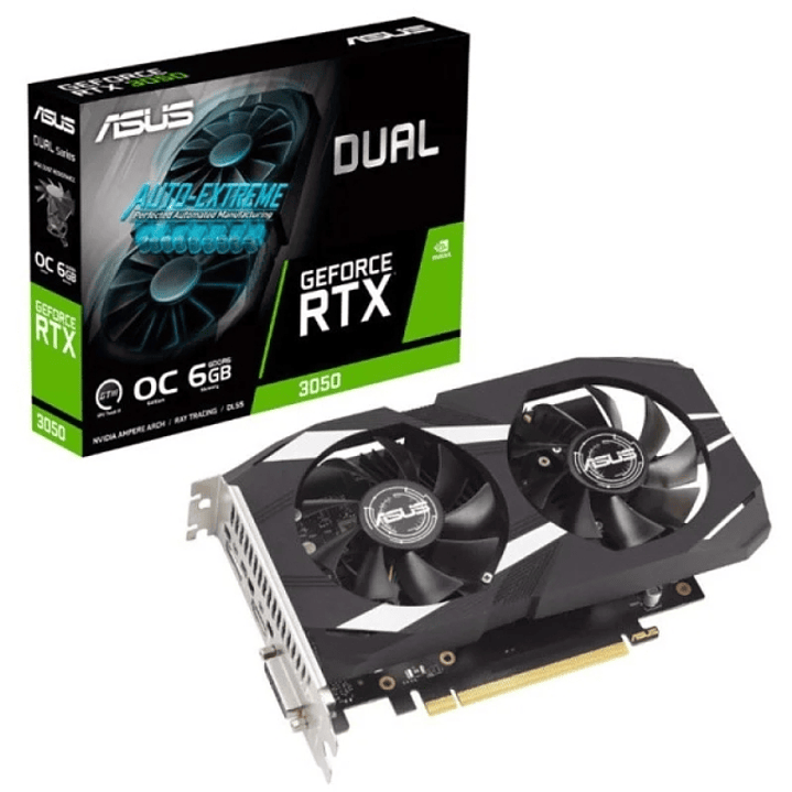 Asus Dual GeForce RTX 3050 OC Edition Tarjeta Grafica 6GB GDDR6 - HDMI, DVI, DisplayPort 1