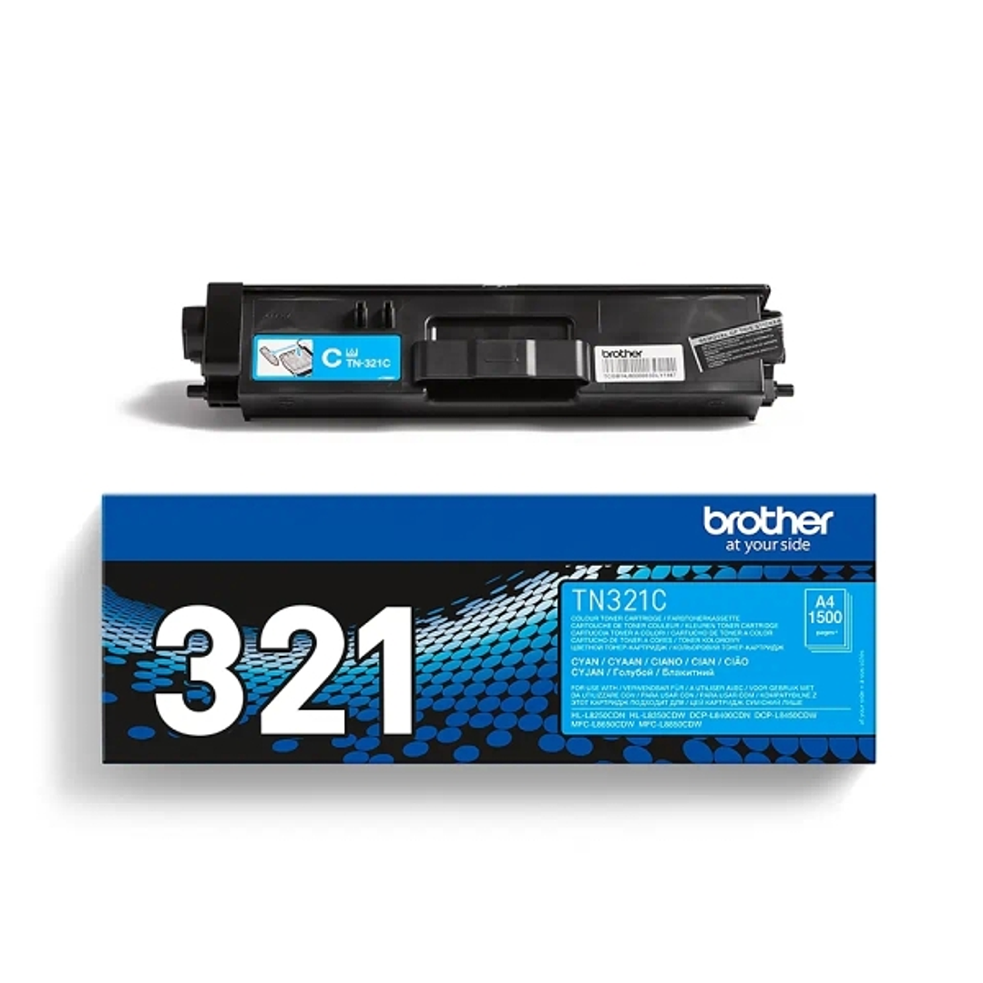 Brother TN321 Cyan Cartucho de Toner Original - TN321C 1
